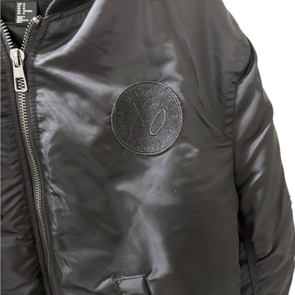 H&M Medium Black Weekender  Bomber Style Jacket Zipper Pockets Flight Air NWT - Picture 4 of 7